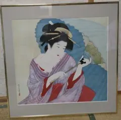 伊東深水 鏡獅子 1934年頃　肉筆水彩画　紙本著色・額装 伊東深水 鏡獅子 1934年頃 肉筆水彩画 紙本著色・額装 - メルカリ