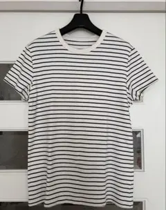 【UNIQLO ユニクロ　　　　　　　　　ソフトリブボーダークルーTシャツ】のサムネイル