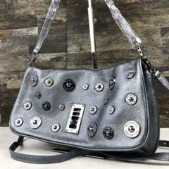 マルベリー レザ－ アクセサリーポーチ 2way ターンロック メタリックのサムネイル