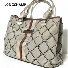 美品✨】LONGCHAMP トートバッグ 総柄 キャンバス レザー A4 - メルカリ