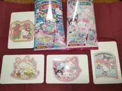 サンリオキャラクターズクッキーシール③猫型集合＆ブック型他2枚 4枚セット