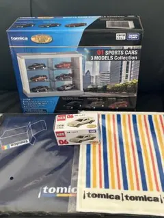 トミカくじ　01,06,ハンドタオル