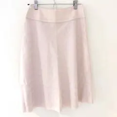 ナチュラルビューティーベーシック 総柄フレアスカート Sサイズ　上品　光沢感