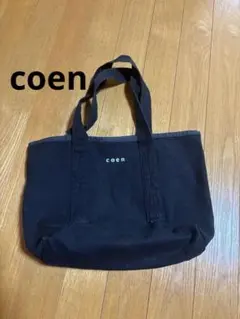 coen ハンドバッグ キャンバス　ブラック　大人気　軽量　バック　レディース