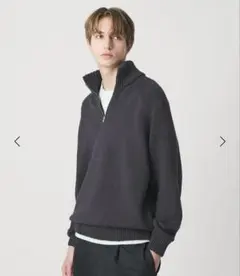 ハーフジップ ニット