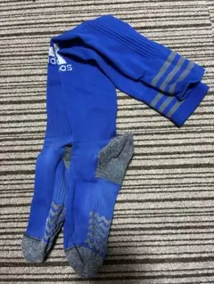 adidas 青 ソックス ストライプ25-27
