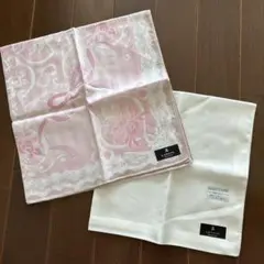 未使用　LANVIN COLLECTION ハンカチ2枚　大判あり　ランバン