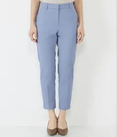 PLST リネンブレンドスティックパンツ XSサイズ 水色