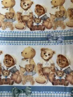 テディベア柄 生地 布 ハンドメイド素材