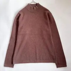 ベストポイント カシミヤ100% モックネックニット M相当 ブラウン 茶色