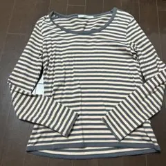 ボーダー　ピチT ピンク　グレー　y2K ギャル　平成