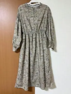 【美品】ehka sopo 花柄 長袖 ワンピース