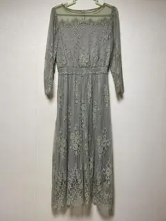 ROPÉ PICNIC グリーン レース ロングワンピース 38