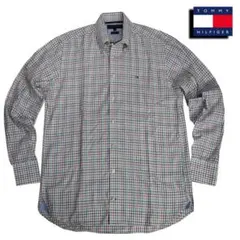 トミーヒルフィガー ボタンダウンシャツ【チェック柄/Mサイズ】美品！