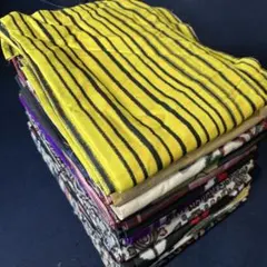 86アンティーク銘仙着物9枚・羽織3枚おまとめ売り　材料正絹