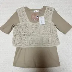 【新品】tal. by yumi. ビスチェ付きカットソー　しまむら　Mサイズのサムネイル