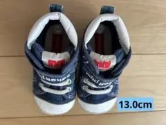 ミキハウス デニム ハイカットシューズ13cm