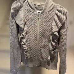 tocco closet フリル付きニット パーカー