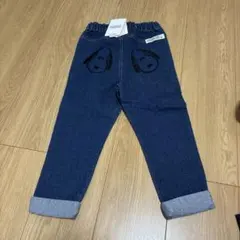 【新品未使用】petit main スヌーピー刺繍デニムパンツ 110cm