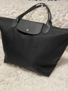 極美品　ロンシャン　LONGCHAMP　トートバッグ　ブラック　L