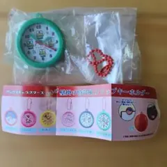 サンリオ レトロ壁掛け時計風クリップキーホルダー けろけろけろっぴ
