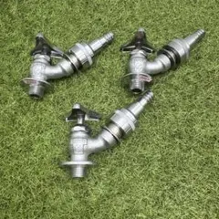 金属製シルバー蛇口 L字型散水用バルブ3個セット［2257］ 金属製シルバー蛇口 L字型散水用バルブ3個セット［2257］ - メルカリ