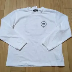 新品☆コムサイズム　白　サークルプリント長袖Tシャツ130㎝