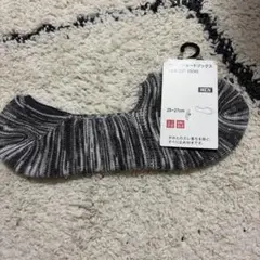 UNIQLO 低カットソックス 25-27cm ブラック/グレー