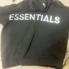 ESSENTIALS ブラック パーカー フード付き