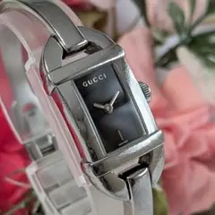 稼動品】GUCCI レディース腕時計 6300L 黒 シルバー 新品ベルト - メルカリ