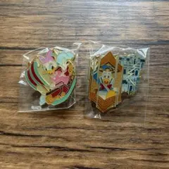 ディズニー　ドナルド　デイジー　ピンバッジ