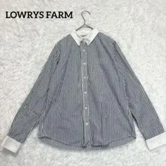 【ローリーズファーム】ストライプ柄長袖シャツ　カットソー　春コーデ　ビジネス