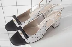 RANDA ミニリボンバックストラップパンプスのサムネイル