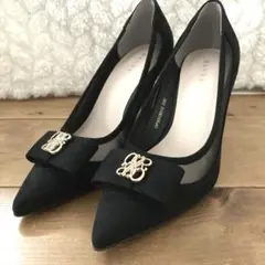 未使用級✨ランダ モノグラムパーツパンプス ブラック 黒 ゴールド シースルーのサムネイル