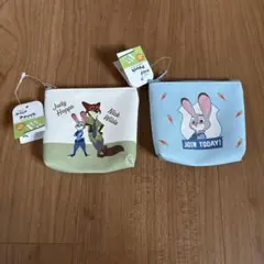 ズートピア　ジュディ　ニック　フェイクレザーポーチ