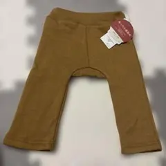 （5）futafuta DAILY LINE 裏起毛パンツ 80cm マスタード