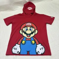 新品⭐️スーパーマリオ フード付きトップス 160 半袖パーカー コスプレ