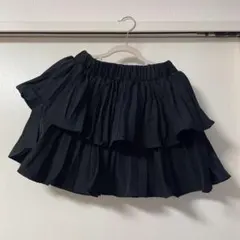 【SALE本日まで】 SHEIN ティアード ミニスカート M ブラック 未使用