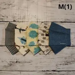 【M】(1)男の子柄【ハンドメイド立体マスク】5枚セット 布マスク　ハンドメイド