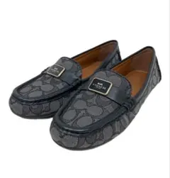 COACH コーチ 靴 シューズ ローファー スリッポン シグネチャー ネイビー