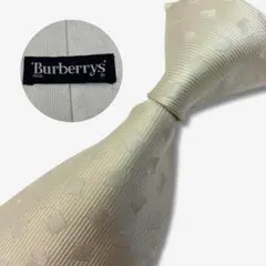 Burberrys シルクネクタイ 幾何学柄 オフホワイト