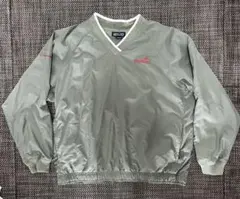 ランズエンド　90s 企業ロゴ ナイロンジャケット Vネック プルオーバー