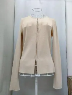 ハロッズ　ベージュ　ニット　カーディガン