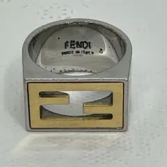美品✨ FENDI フェンディ リング 指輪 シルバー ロゴ 1126 - メルカリ