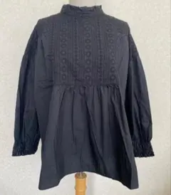 新品タグ付き★サマンサモスモス★レース　ブラウス　ブラック　F