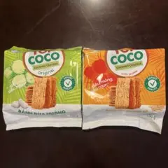 TOP COCOココナッツクラッカー オリジナル、ごまの2袋 グルテンフリー