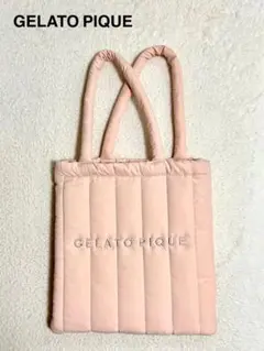 【美品/布袋付】ジェラートピケ ONLINE限定 キルティングトート ピンク