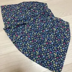 グリーレーベルリラクシング　花柄リバーシブルスカート ネイビー 115