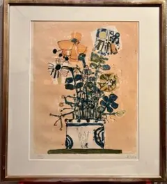 真作・版画】ポール・アイズピリ「青いバックの花」 - メルカリ