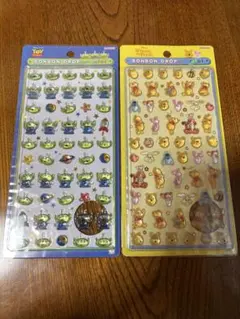 正規品 ディズニー ボンボンドロップシールミニ プーさん リトルグリーンメン